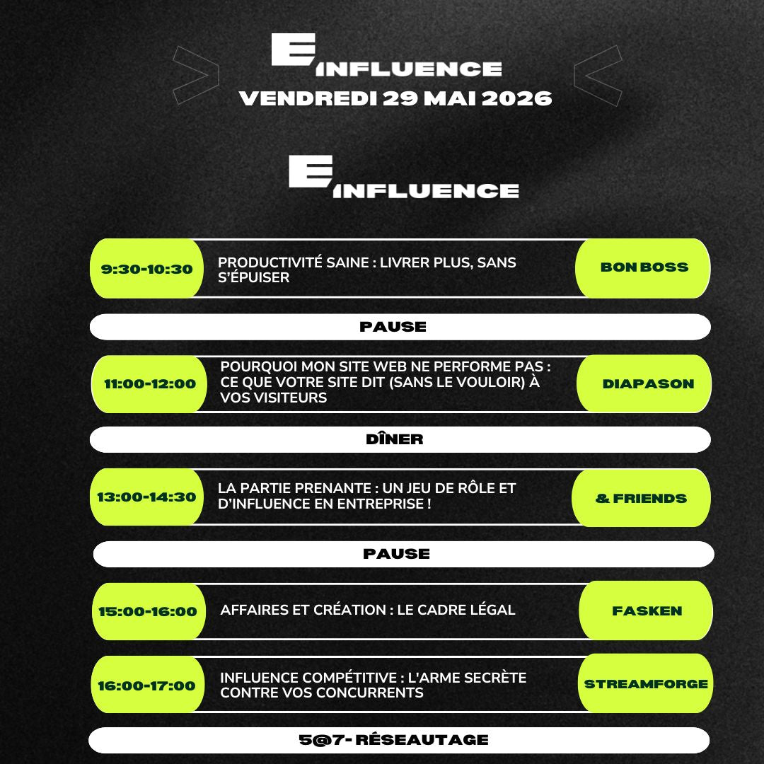 Journée annuelle E-Influence 2026