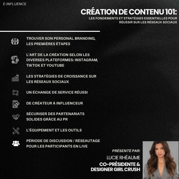 Masterclass-Création de contenu 101 (Rediffusion)