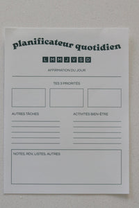 Planificateur quotidien